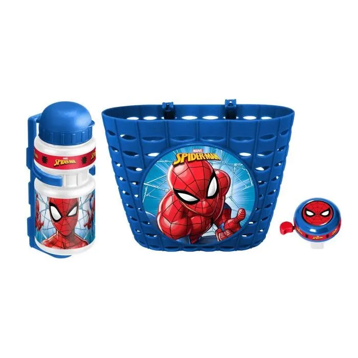 Disney Spider-Man Set Papelera, Botella y Timbre para Bicicleta y Scooter 2 Disney Spider-Man Set Papelera, Botella y Timbre para Bicicleta y Scooter 2