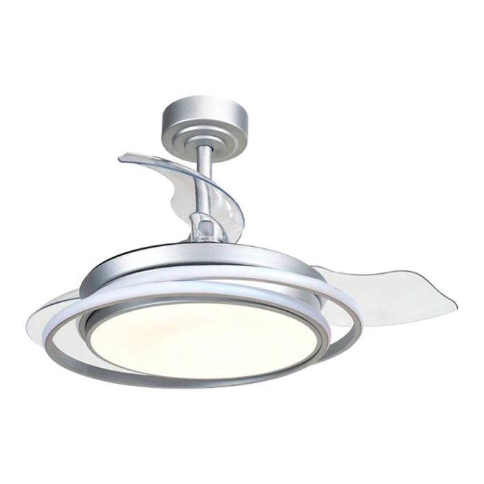Ventilador de techo led 3cct aspas retráctiles antila mini XS 35 W 3000 lm plata 0 Ventilador de techo led 3cct aspas retráctiles antila mini XS 35 W 3000 lm plata 0