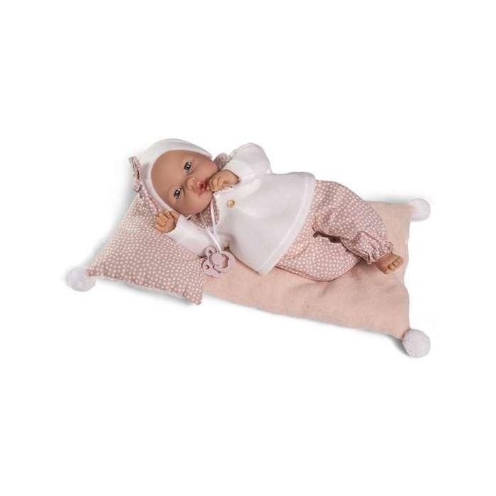 Muñeca bimba llorona en su camita, cuerpo de tela 37 cm 10 Muñeca bimba llorona en su camita, cuerpo de tela 37 cm 10