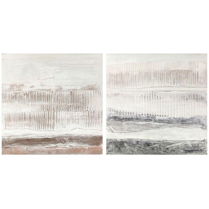 Cuadro Urban DKD Home Decor Beige Gris 3.7 x 100 x 100 cm (2 Unidades) Cuadro Urban DKD Home Decor Beige Gris 3.7 x 100 x 100 cm (2 Unidades)