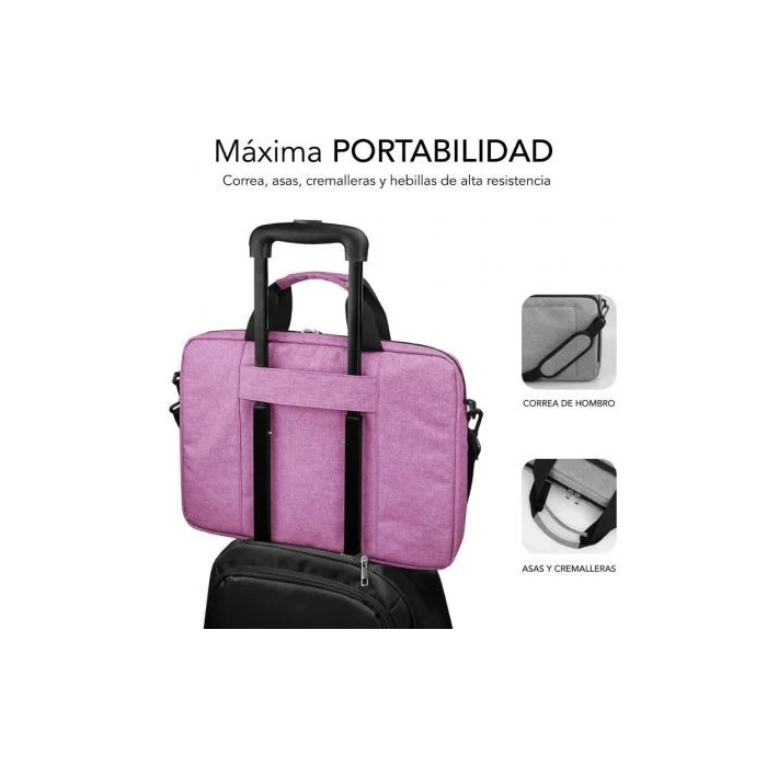 SUBBLIM Maletin Rosa para portatil de 15,6? con proteccion total Air Padding 1