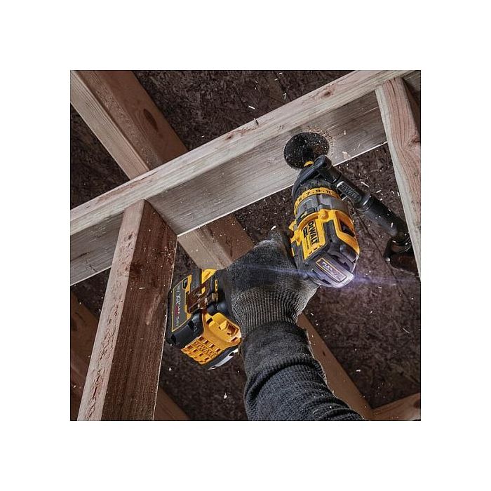 DeWALT DCD999NT-XJ Taladro de Pistola con Percusión 18V, 2250 RPM, Máx. 55mm Madera/13mm Piedra, Par 126Nm, Incluye Funda y Empuñadura Adicional, Negro/Plata/Amarillo 6