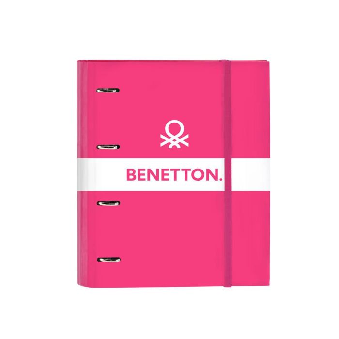 Carpeta de anillas Benetton Raspberry Fucsia (27 x 32 x 3.5 cm)