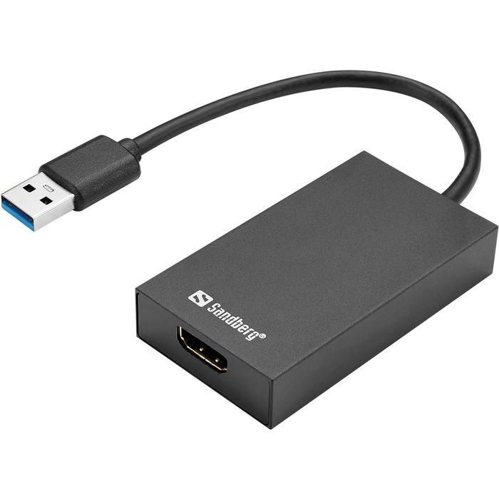 Sandberg Adaptador Conversor USB 3.0 a HDMI USB-A para Conectar Segundo Monitor, Televisión o Proyector a tu PC 0 Sandberg Adaptador Conversor USB 3.0 a HDMI USB-A para Conectar Segundo Monitor, Televisión o Proyector a tu PC 0