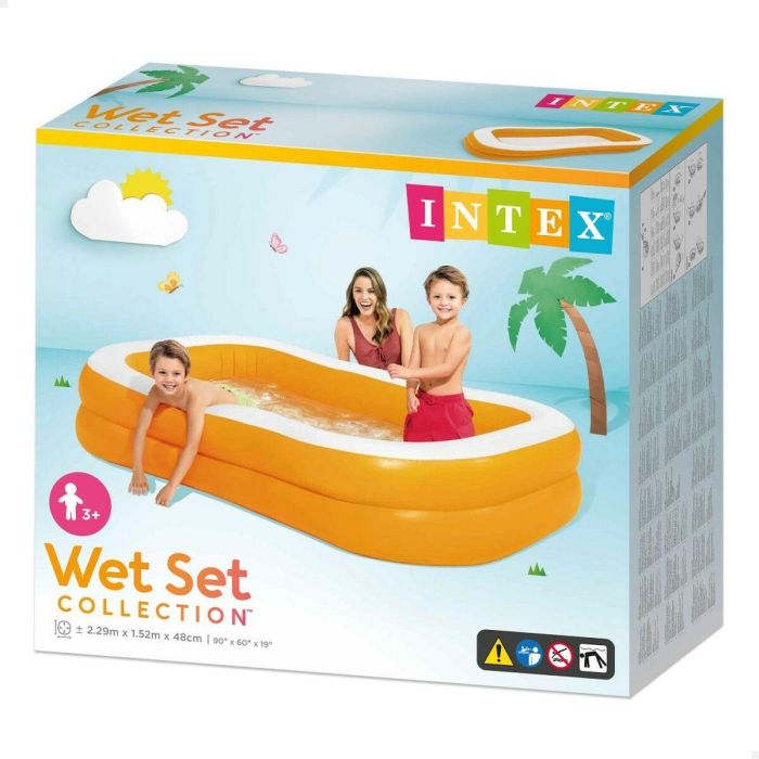 Piscina Hinchable Intex Mandarin Naranja 600 L 229 x 48 x 152 cm (3 Unidades) 1