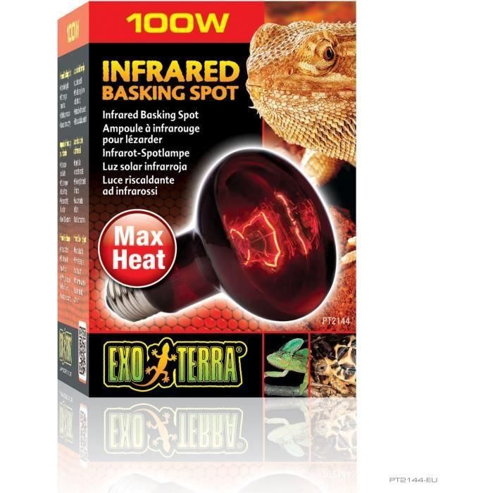 Lámpara infrarroja Baskin Spot de EXO TERRA - 100 W - Para terrario 1 Lámpara infrarroja Baskin Spot de EXO TERRA - 100 W - Para terrario 1