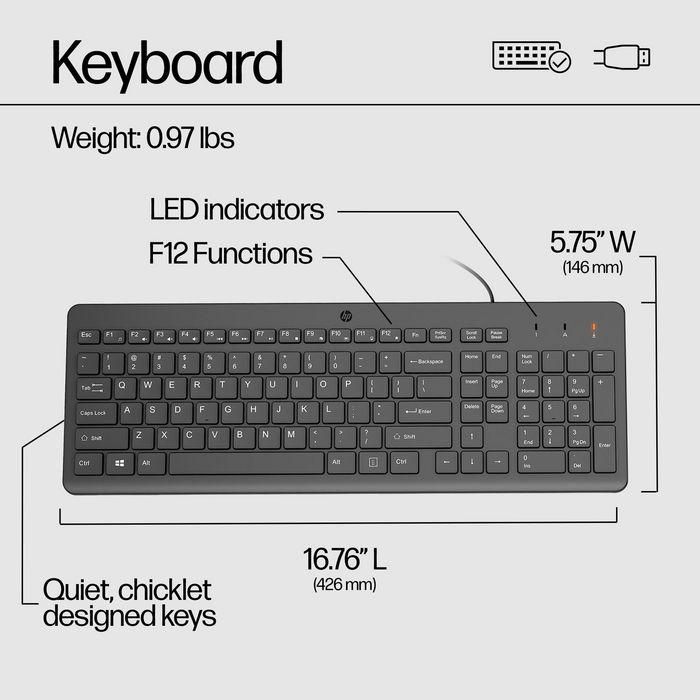 HP 150 Wired Keyboard 14 HP 150 Wired Keyboard 14