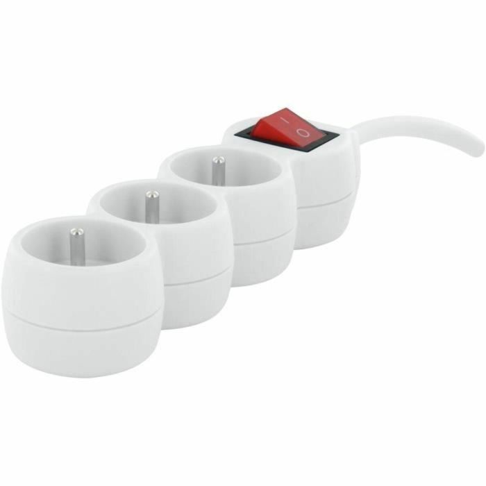 Chacón CHA5411478497233 Bloque 3x16A, Cable 3G1,5 mm2, 1,5 m, Blanco