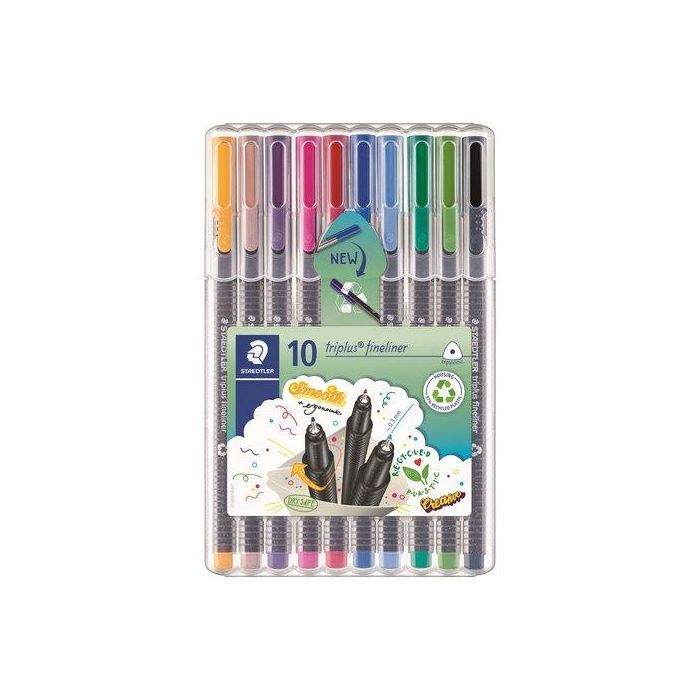Rotulador Fibra Staedtler 334 Triplus Fineliner Estuche De 10 Rotulador Fibra Staedtler 334 Triplus Fineliner Estuche De 10
