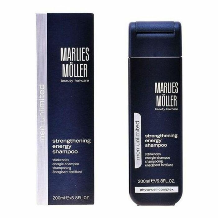 Marlies Möller MEN UNLIMITED Champú Fortalecedor Antirrotura Revitalizante Hombre Phyto Cell Crecimiento Capilar 200 ml