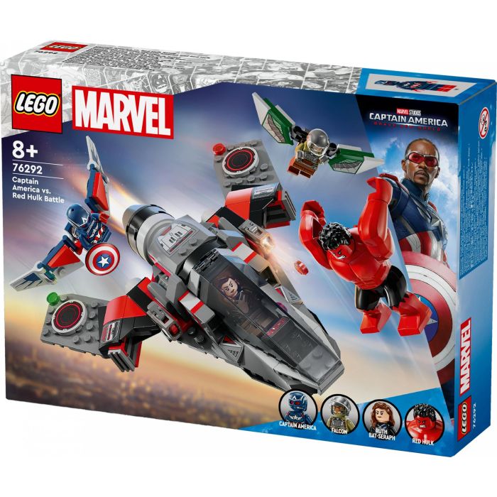 LEGO 76292 Marvel Capitán América vs Hulk Rojo Avión de Combate para Construir 10