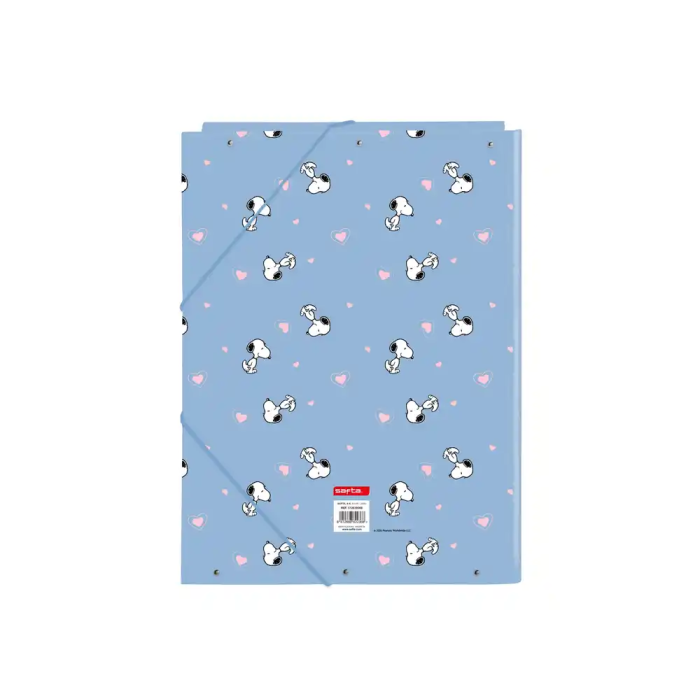 Safta Carpeta de Cartón Folio con Gomas y Solapas, Colección Snoopy 1 Safta Carpeta de Cartón Folio con Gomas y Solapas, Colección Snoopy 1