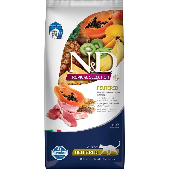 Farmina N&D Cat Tropical Selection Neutered Cordero 10 kg Farmina N&D Cat Tropical Selection Neutered Cordero 10 kg