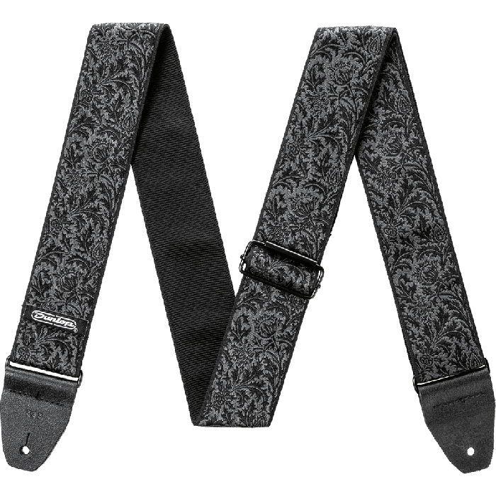 Dunlop Correa Guitarra Bajo Jacquard Black Thistle - Correas Cómodas de Alta Calidad con Patrones Diseñados por Artistas y Extremos de Cuero 1 Dunlop Correa Guitarra Bajo Jacquard Black Thistle - Correas Cómodas de Alta Calidad con Patrones Diseñados por Artistas y Extremos de Cuero 1