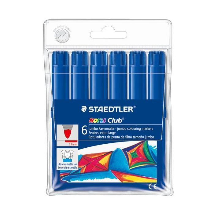 Staedtler Rotulador Grueso Noris Club Azul Estuche 6 Ud Staedtler Rotulador Grueso Noris Club Azul Estuche 6 Ud