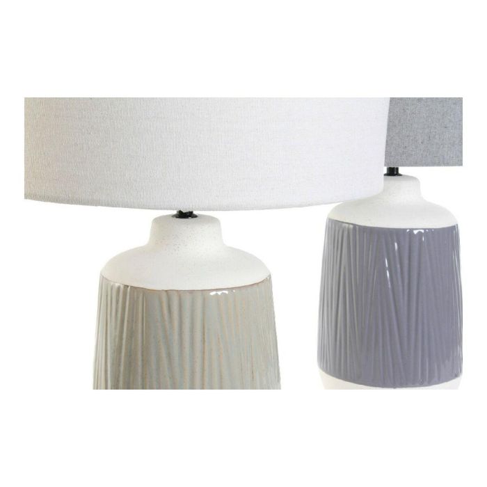 Lámpara de mesa DKD Home Decor Poliéster Porcelana 220 V 40 W (2 pcs) (35 x 35 x 53 cm) 4