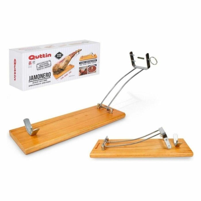 Jamonero Plegable Quttin (48,5 x 16,5 x 2,3cm) Madera 48,5 x 16,5 x 2,3 cm (4 Unidades) 1