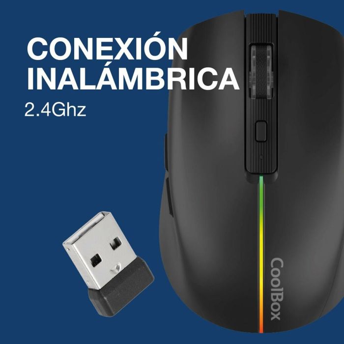 COOLBOX Raton Inalambrico Gaming W01 Negro 5 COOLBOX Raton Inalambrico Gaming W01 Negro 5