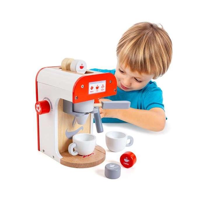Máquina de café de madera con 8 accesorios 1 Máquina de café de madera con 8 accesorios 1