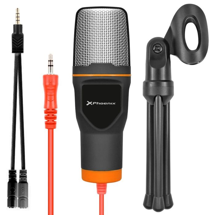 Phoenix technologies Micrófono Podcaststudio Con Cable Mini Jack 3.5 mm para Videos y Podcasts 2 Phoenix technologies Micrófono Podcaststudio Con Cable Mini Jack 3.5 mm para Videos y Podcasts 2