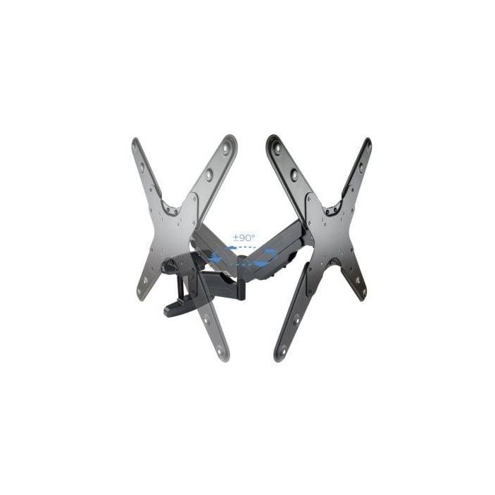 TooQ LP2355TN-B Soporte de Pared Articulado para TV 23-55" hasta 30kg VESA 75x75-400x400 con Pistón Gas y Cableado Negro 1