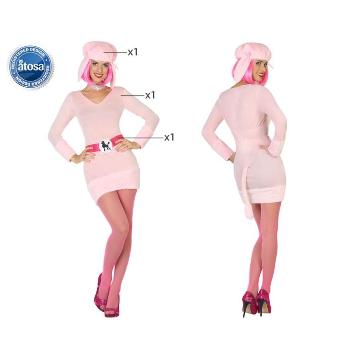 Disfraz de Perro Rosa para Mujer Adulto XL - Temática Animales, Color Rosa, Incluye Sombrero, Vestido y Cinturón Disfraz de Perro Rosa para Mujer Adulto XL - Temática Animales, Color Rosa, Incluye Sombrero, Vestido y Cinturón