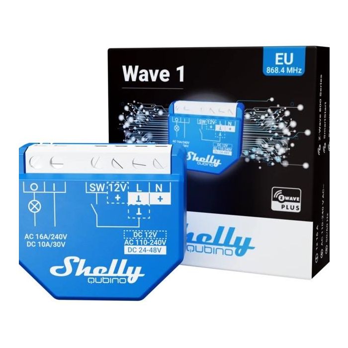 Shelly Wave 1 Relais Z-Wave Max 16A 1 Canal Inteligente para Empotrar 4 Shelly Wave 1 Relais Z-Wave Max 16A 1 Canal Inteligente para Empotrar 4