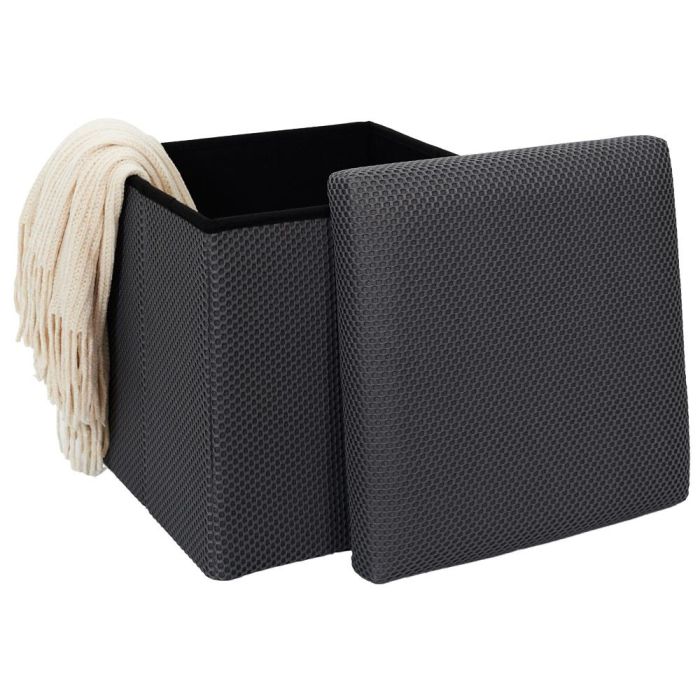 Caja-Puf Plegable Atom Gris Home Deco Factory 4 Caja-Puf Plegable Atom Gris Home Deco Factory 4