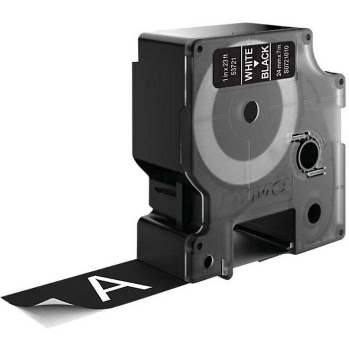 Cinta Laminada para Rotuladoras Dymo D1 53721 24 mm LabelManager™ Blanco Negro (5 Unidades) 2 Cinta Laminada para Rotuladoras Dymo D1 53721 24 mm LabelManager™ Blanco Negro (5 Unidades) 2
