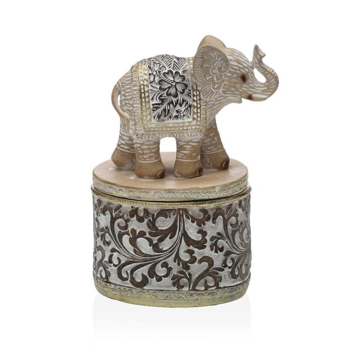 Caja-Joyero Versa Elefante Resina 9,5 x 15 x 11 cm