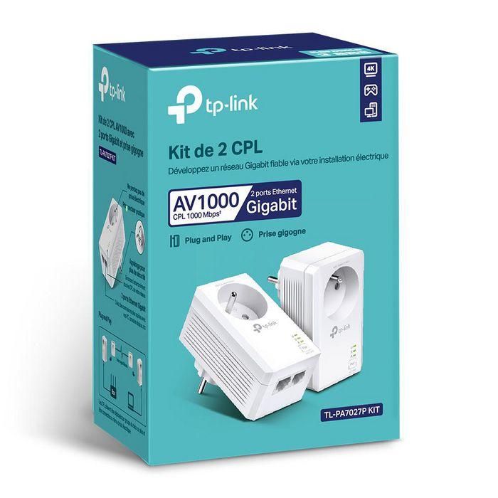TP-LINK Kit Inicial Av1000 2-Puertos Gigabit con Enchufe Incorporado 3 TP-LINK Kit Inicial Av1000 2-Puertos Gigabit con Enchufe Incorporado 3