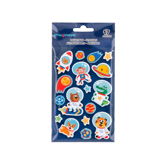 Imaginovo Pegatinas Luminosas Astronautas con Relieve 190x105 mm en Blister 1