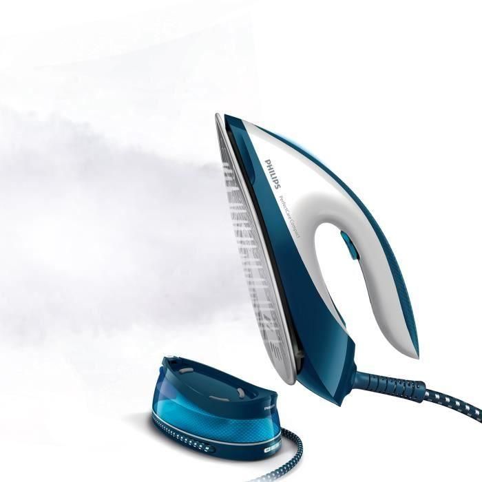PHILIPS GC7840 / 20 - Estación de vapor compacta PerfectCare - 6,5 bar - Golpe de vapor de hasta 400 g - Depósito de agua de 1,5 L - SteamGlide 2 PHILIPS GC7840 / 20 - Estación de vapor compacta PerfectCare - 6,5 bar - Golpe de vapor de hasta 400 g - Depósito de agua de 1,5 L - SteamGlide 2