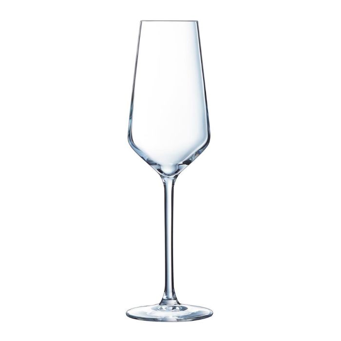 Cristal d'Arques Copa Flauta Ultime Cristalín 21 cL Pack de 6 Unidades Transparente Apto Lavavajillas Fabricado en Francia