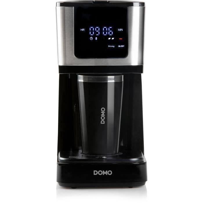 Domo DO733K Cafetera de filtro 900W, 4-10 tazas, Pantalla LCD, 3 intensidades, Negra 3