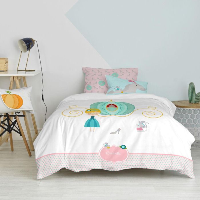 Juego de funda nórdica HappyFriday Mr Fox Pumpkin Multicolor Cama de 80 2 Piezas 4