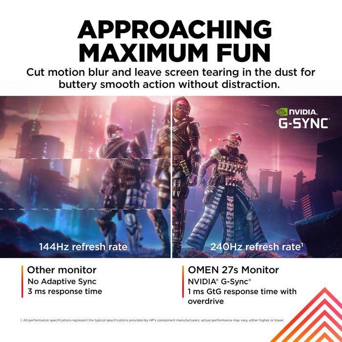 HP OMEN by HP 27 inch FHD 240Hz Gaming Monitor - OMEN 27s 9 HP OMEN by HP 27 inch FHD 240Hz Gaming Monitor - OMEN 27s 9