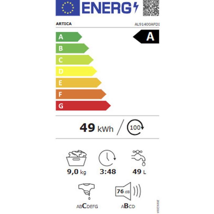 Lavadora Artica AL91400AFDI 1400 rpm 9 kg 1 Lavadora Artica AL91400AFDI 1400 rpm 9 kg 1