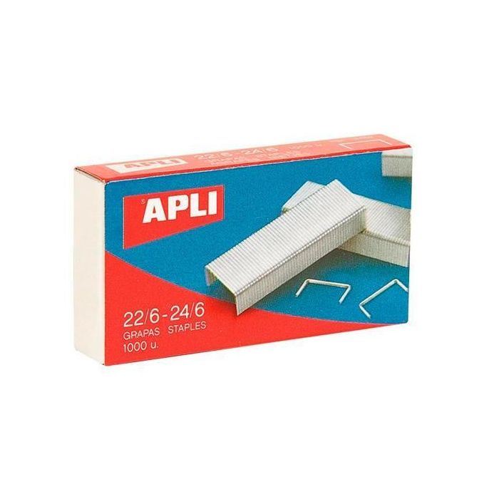 Apli Grapas 22-6 - 24-6 gralvanizadas -Caja De 1000 -10U- Apli Grapas 22-6 - 24-6 gralvanizadas -Caja De 1000 -10U-