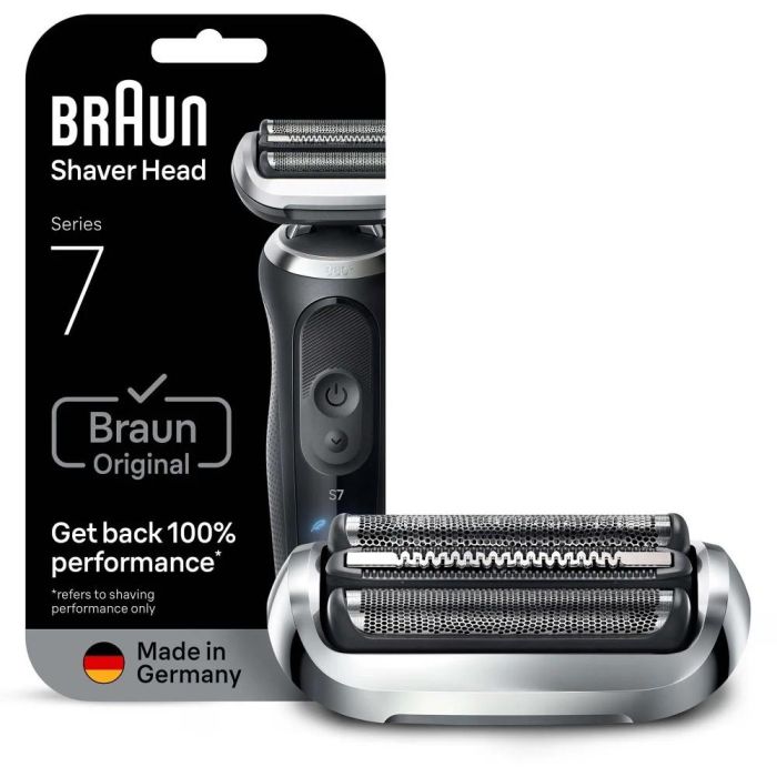 Braun 74S Cabezal para Afeitado Series 7 Negro/Acero Inoxidable, Repuesto con 3 Cuchillas