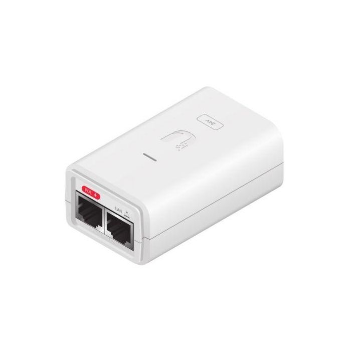 Ubiquiti POE-24-7W-G-WH Adaptador PoE Gigabit 24V con protección contra sobretensiones, ESD y reinicio remoto 0 Ubiquiti POE-24-7W-G-WH Adaptador PoE Gigabit 24V con protección contra sobretensiones, ESD y reinicio remoto 0