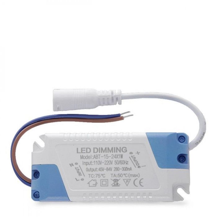 Driver ABT-15-24W Pot.24W V Out 45-84VDC 280-300 mA Clase II TRIAC [GR-DRDIM-25W] 1