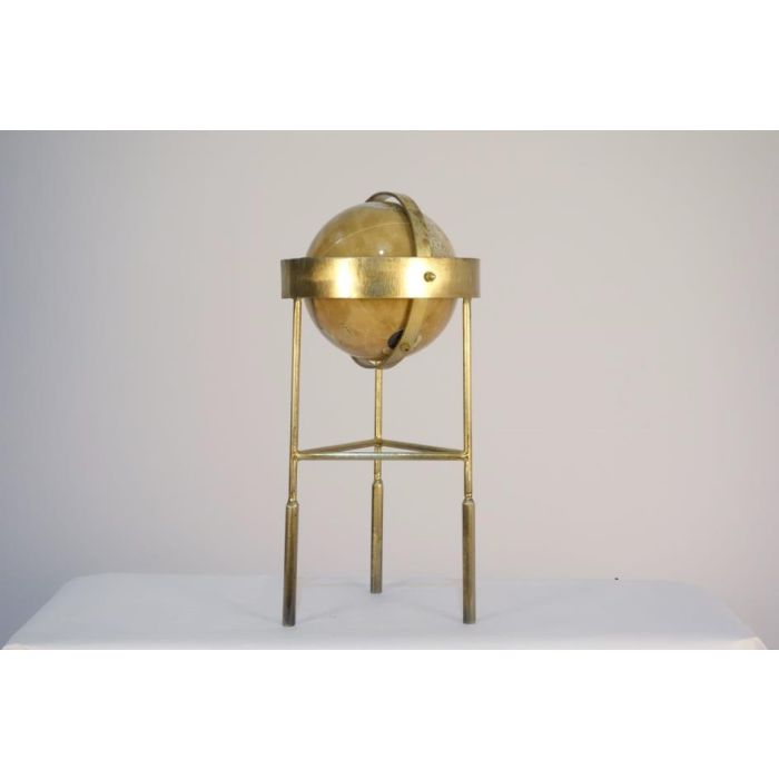 DKD Home Decor Globo Terraqueo Vintage Dorado de Bronce 22x43x23 cm