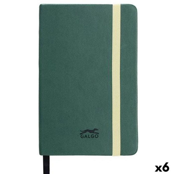 Cuaderno de Notas Galgo Verde oscuro A6 (6 Unidades)