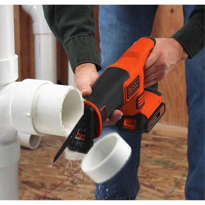 Black & Decker BDCR18N Sierra de sable inalámbrica, hoja de 15 cm. Cortes en madera, metal, plástico y poda; cambio sin herramientas. 14 Black & Decker BDCR18N Sierra de sable inalámbrica, hoja de 15 cm. Cortes en madera, metal, plástico y poda; cambio sin herramientas. 14