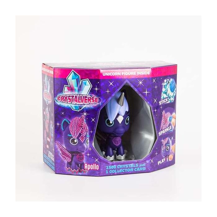 Bandai Unicornio Crystalverse Classic para Cristalizar, Incluye 1500 Cristales, Pegamento, Aplicador y Manual, Surtidos Edad 6+ 1