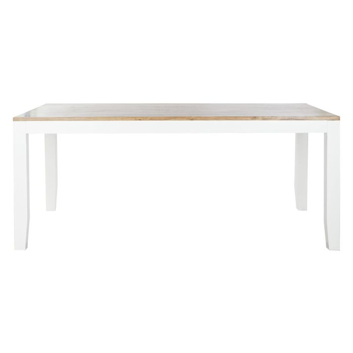 DKD Home Decor Daniela Mesa Comedor Urban Blanco Marron Madera Mango Acacia 100 x 80 x 200 cm 6