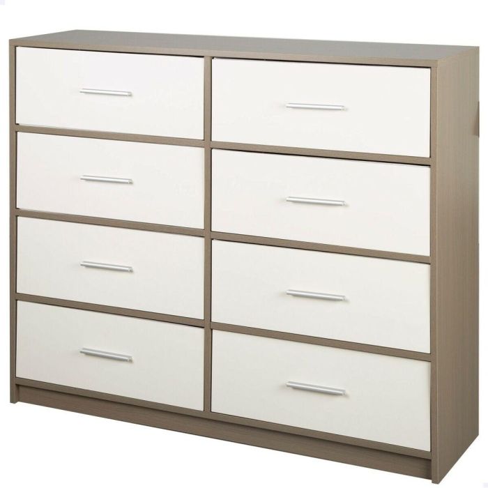 Cómoda Max Home Blanco Gris Moderno 114 x 92 x 30 cm Cómoda Max Home Blanco Gris Moderno 114 x 92 x 30 cm