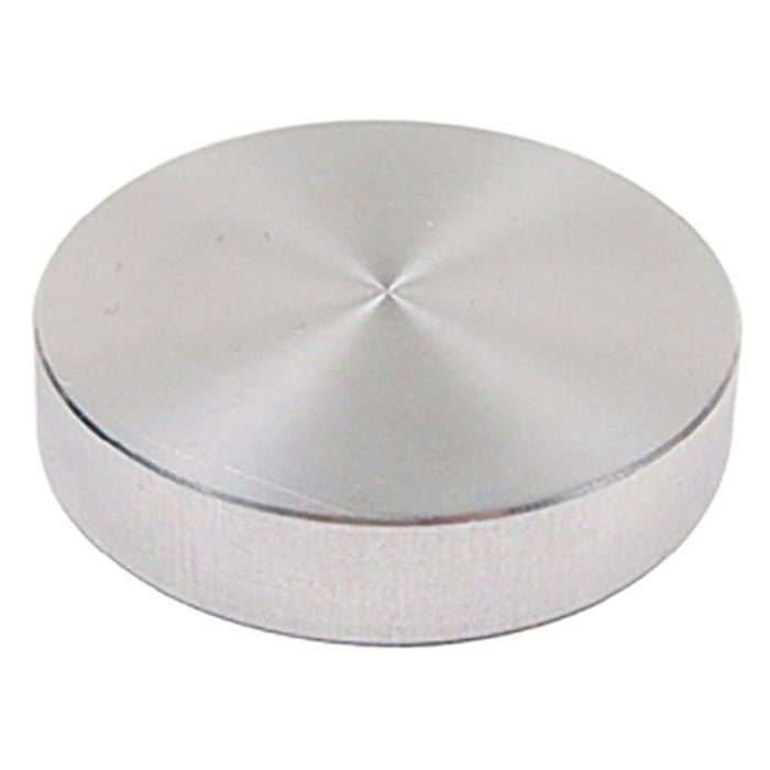 Herrajes Fab.Nacional Disco de Aluminio Redondo para Pegar en Cristal M8 Diámetro 60mm Acabado Satinado para Muebles