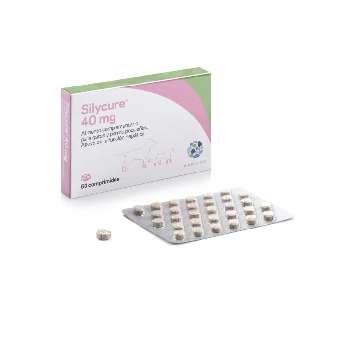 Silycure 40 mg - 60 Comprimidos para Perros y Gatos - Soporte Hepático